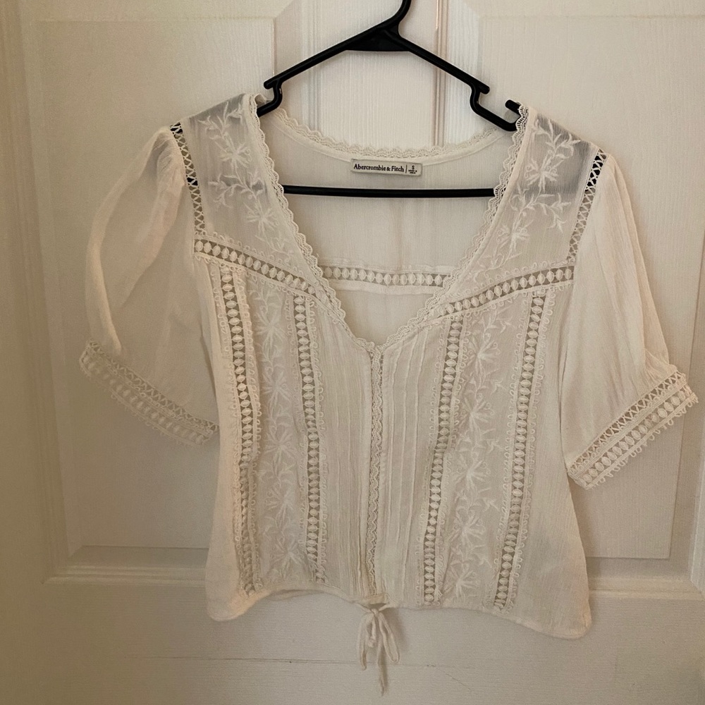 Abercrombie White Lace Top